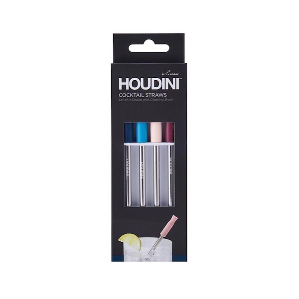 Houdini Houdini Assorted Stainless Steel/Silicone Cocktail Straws 5273271 - main